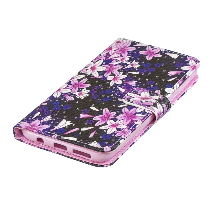 Lily Pattern Horizontal Flip Leather Case for Galaxy M30, with Holder & Card Slots & Wallet