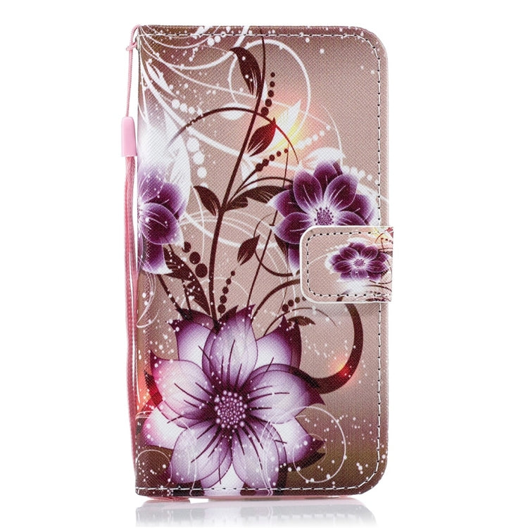 Lotus Pattern Horizontal Flip Leather Case for Galaxy M30, with Holder & Card Slots & Wallet