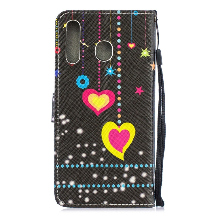 Colorful Heart Pattern Horizontal Flip Leather Case for Galaxy M30, with Holder & Card Slots & Wallet