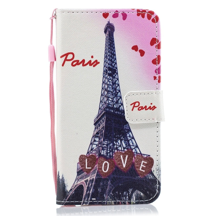 Love Tower Pattern Horizontal Flip Leather Case for Galaxy M30, with Holder & Card Slots & Wallet