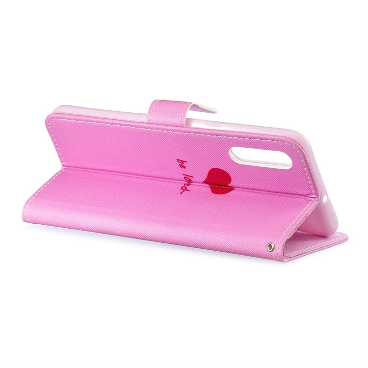 Heart Pattern Horizontal Flip Leather Case for Galaxy A50, with Holder & Card Slots & Wallet