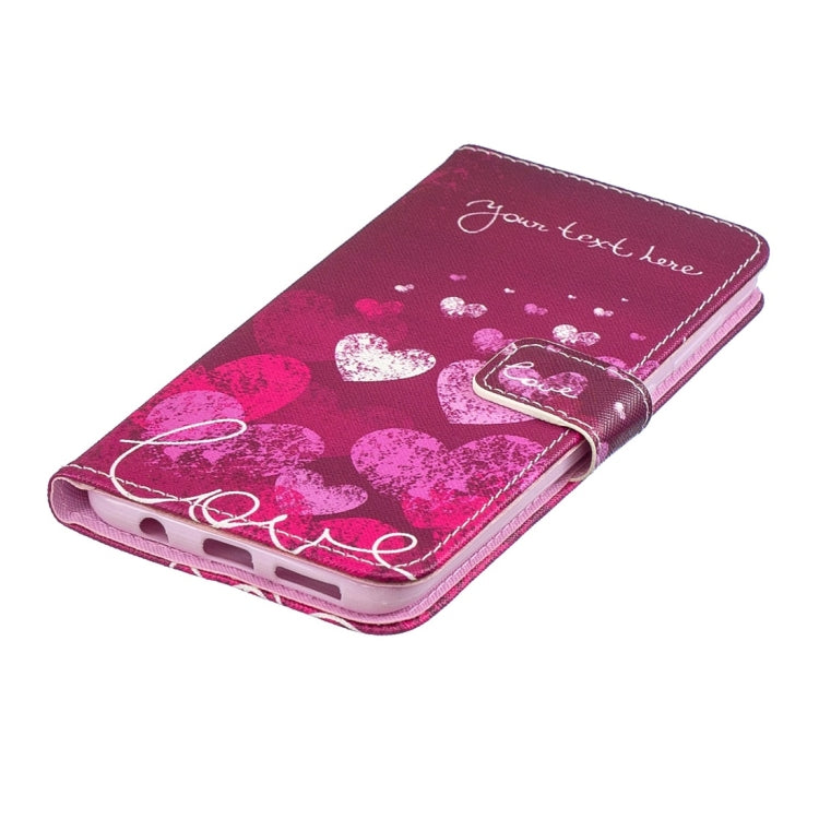 Letter Heart Pattern Horizontal Flip Leather Case for Galaxy A50, with Holder & Card Slots & Wallet