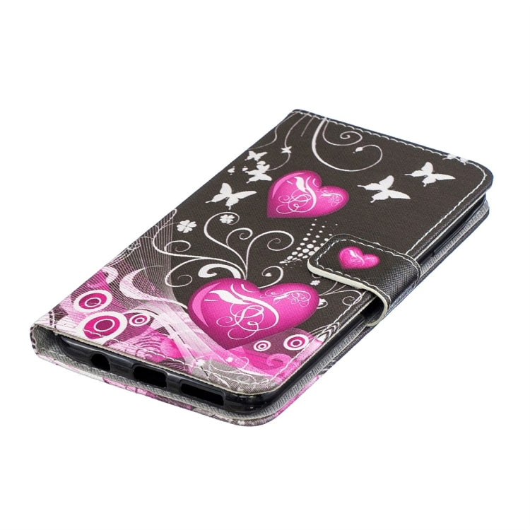 Little Peach Heart Pattern Horizontal Flip Leather Case for Galaxy A50, with Holder & Card Slots & Wallet
