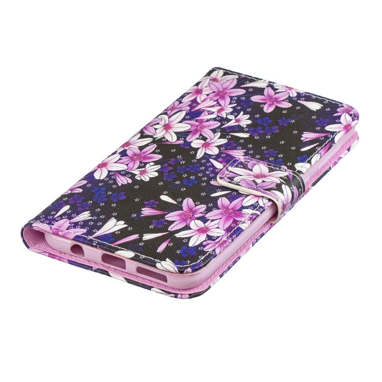 Lily Pattern Horizontal Flip Leather Case for Galaxy A50, with Holder & Card Slots & Wallet