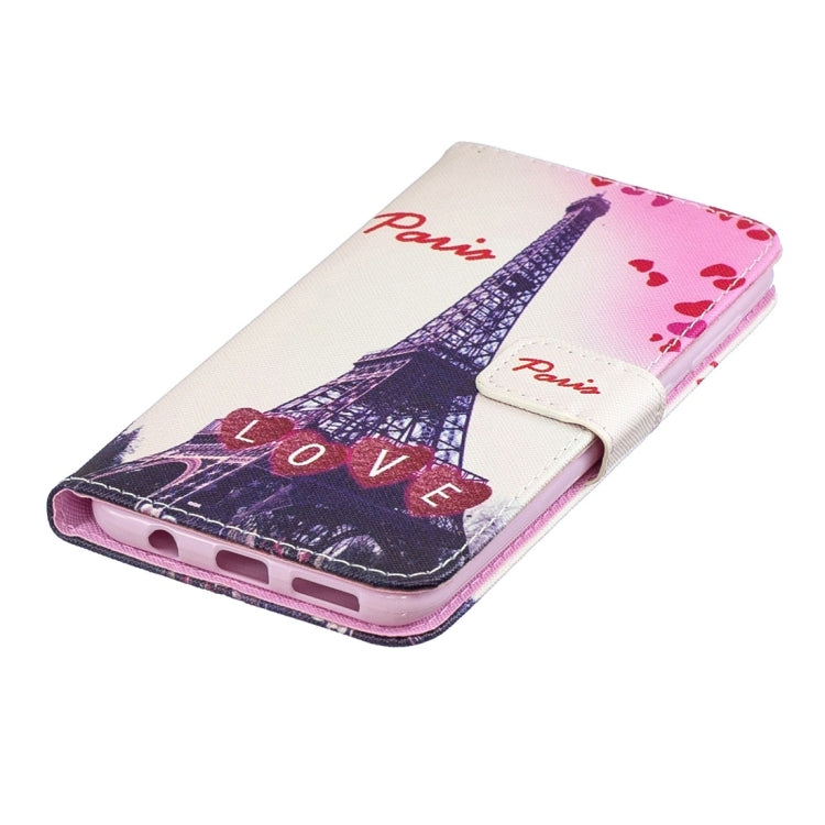 Love Tower Pattern Horizontal Flip Leather Case for Galaxy A50, with Holder & Card Slots & Wallet