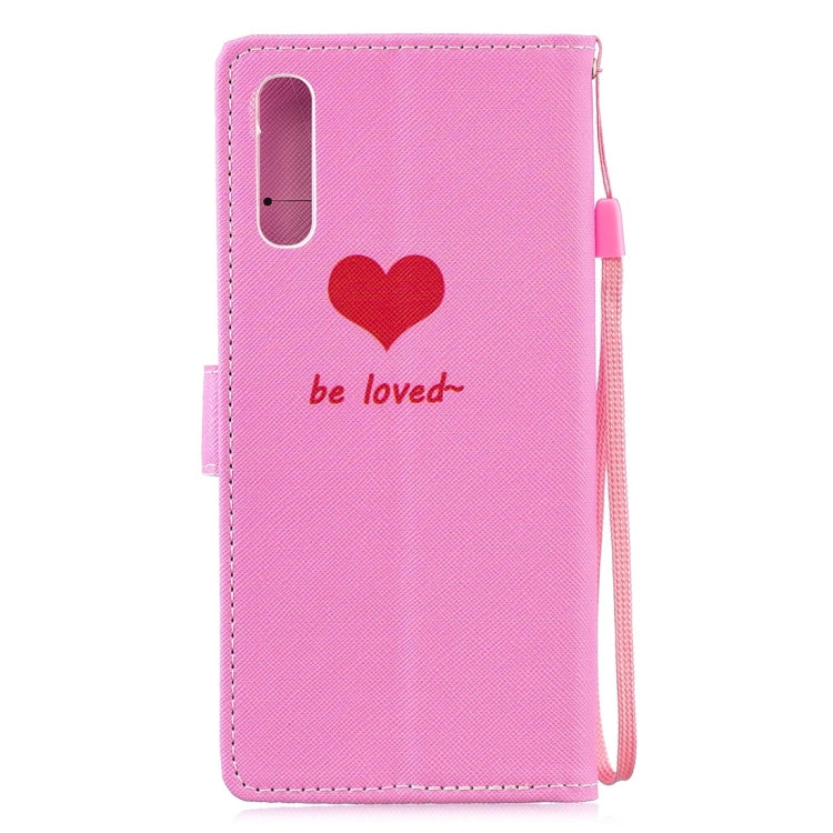 Heart Pattern Horizontal Flip Leather Case for Galaxy A70, with Holder & Card Slots & Wallet