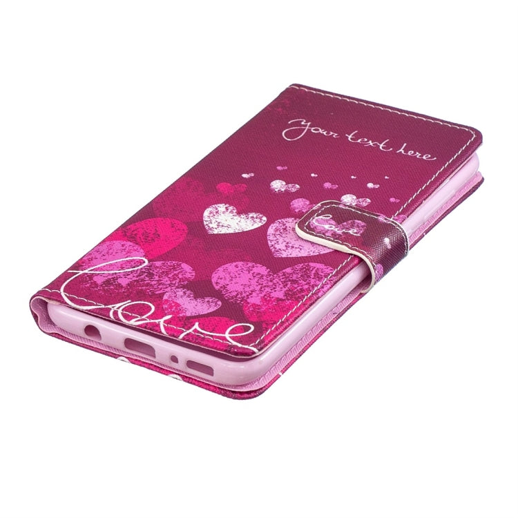 Letter Heart Pattern Horizontal Flip Leather Case for Galaxy A70, with Holder & Card Slots & Wallet