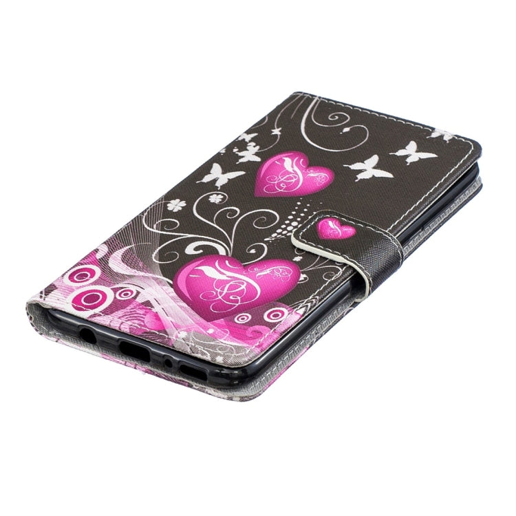 Little Peach Heart Pattern Horizontal Flip Leather Case for Galaxy A70, with Holder & Card Slots & Wallet