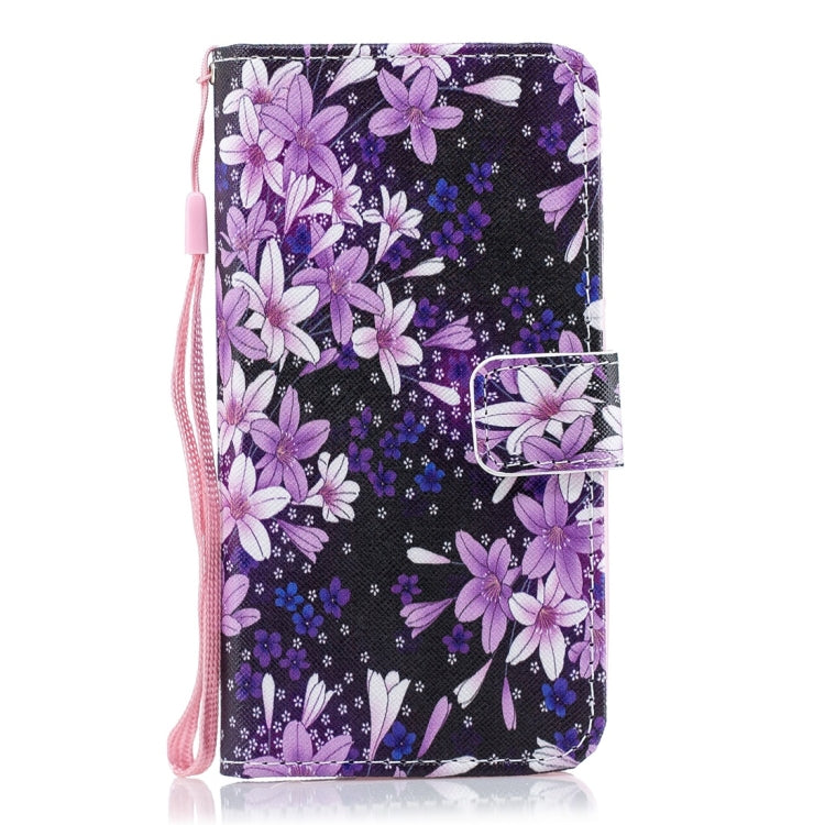 Lily Pattern Horizontal Flip Leather Case for Galaxy A70, with Holder & Card Slots & Wallet