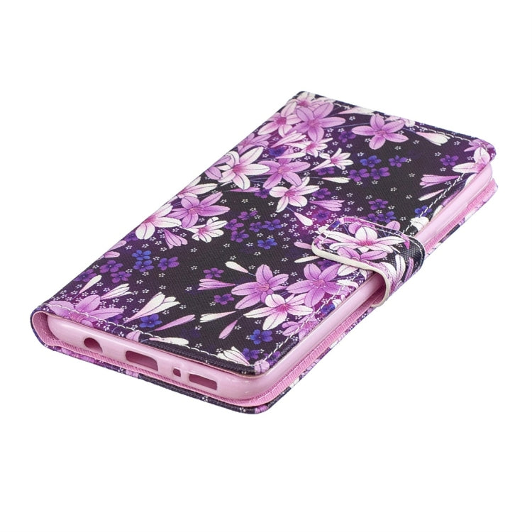 Lily Pattern Horizontal Flip Leather Case for Galaxy A70, with Holder & Card Slots & Wallet