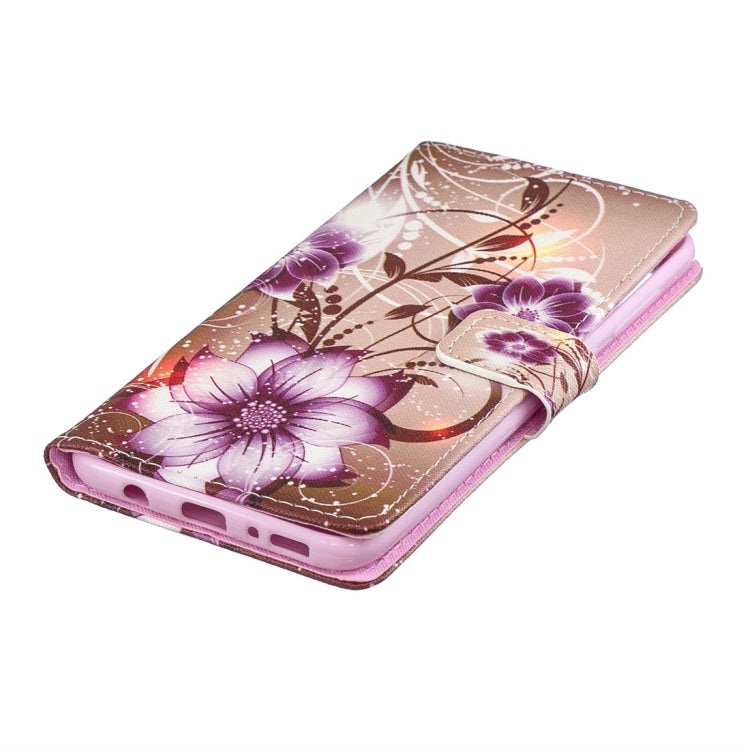 Lotus Pattern Horizontal Flip Leather Case for Galaxy A70, with Holder & Card Slots & Wallet