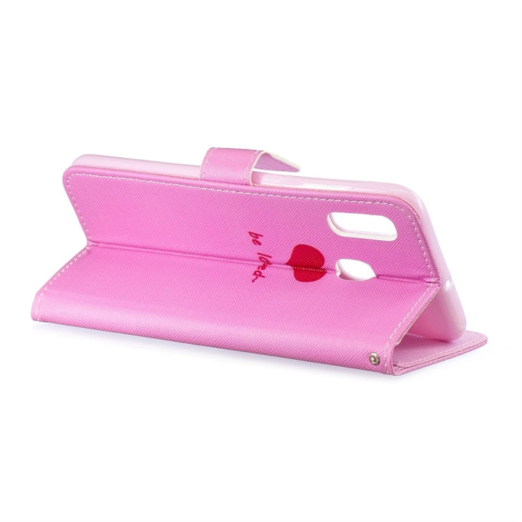 Heart Pattern Horizontal Flip Leather Case for Galaxy A30, with Holder & Card Slots & Wallet