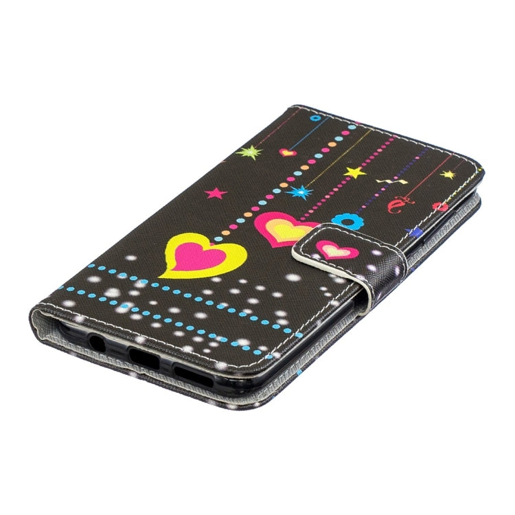 Colorful Heart Pattern Horizontal Flip Leather Case for Galaxy A30, with Holder & Card Slots & Wallet