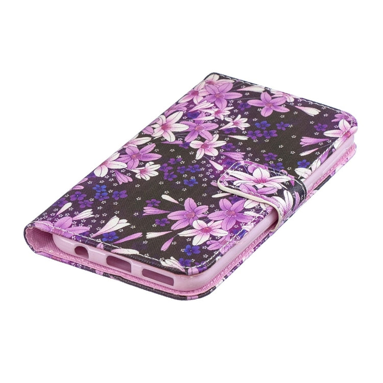 Lily Pattern Horizontal Flip Leather Case for Galaxy A40, with Holder & Card Slots & Wallet