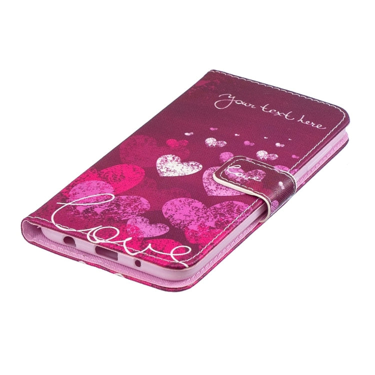 Letter Heart Pattern Horizontal Flip Leather Case for Galaxy A10, with Holder & Card Slots & Wallet