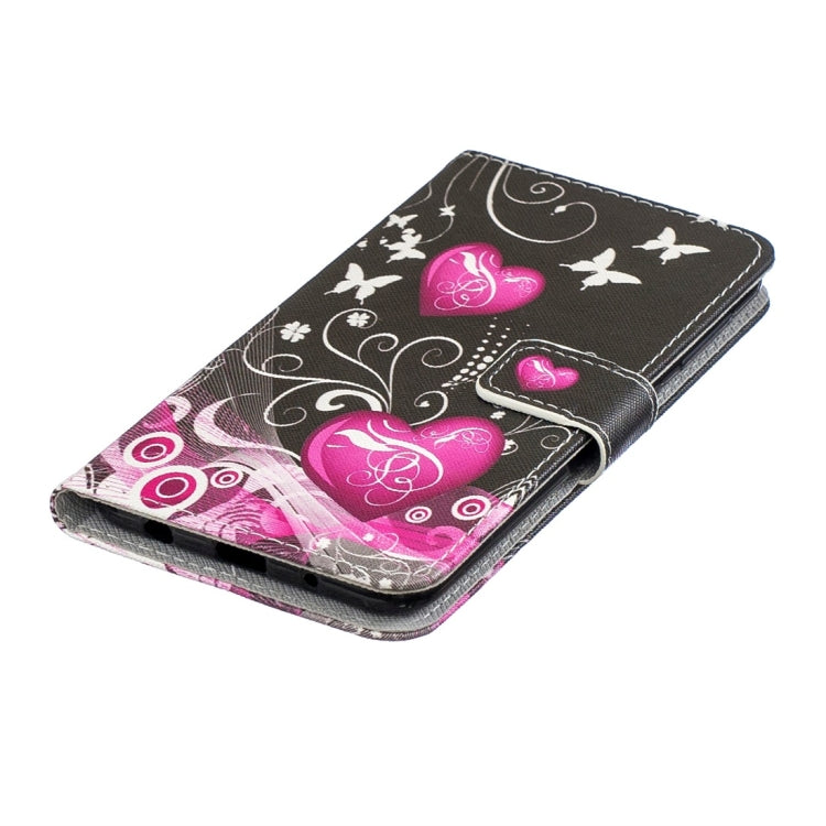 Little Peach Heart Pattern Horizontal Flip Leather Case for Galaxy A10, with Holder & Card Slots & Wallet