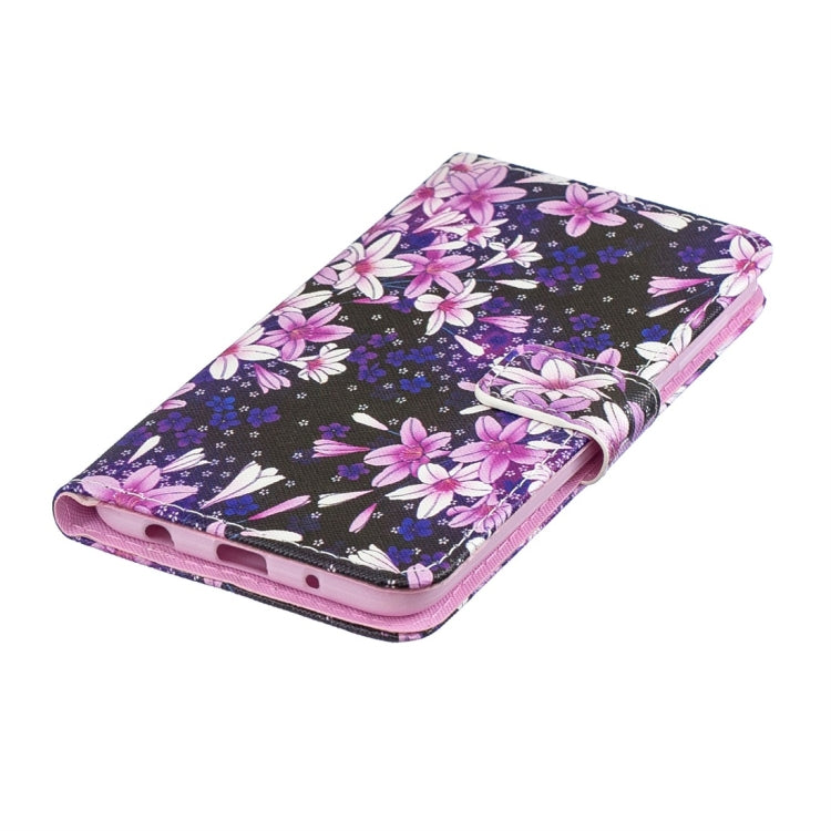 Lily Pattern Horizontal Flip Leather Case for Galaxy A10, with Holder & Card Slots & Wallet