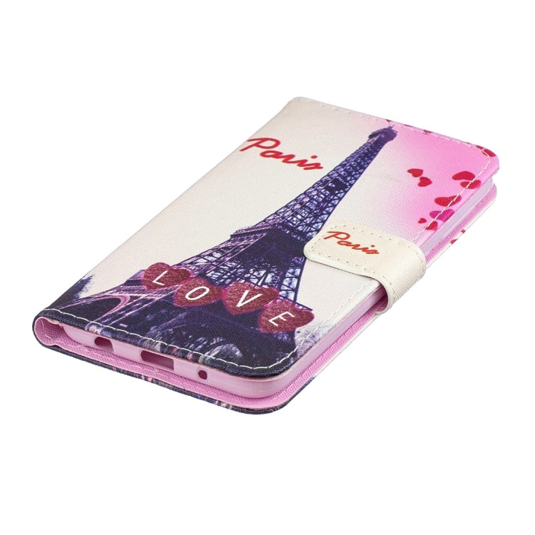 Love Tower Pattern Horizontal Flip Leather Case for Galaxy A10, with Holder & Card Slots & Wallet