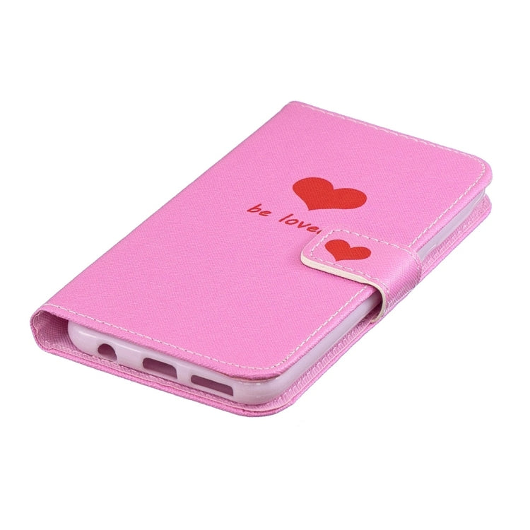 Heart Pattern Horizontal Flip Leather Case for Galaxy A20e, with Holder & Card Slots & Wallet