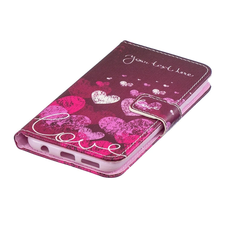Letter Heart Pattern Horizontal Flip Leather Case for Galaxy A20e, with Holder & Card Slots & Wallet
