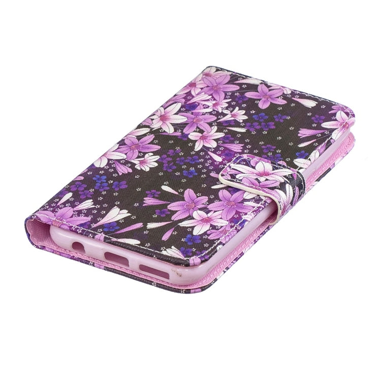 Lily Pattern Horizontal Flip Leather Case for Galaxy A20e, with Holder & Card Slots & Wallet