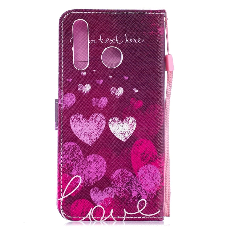 Letter Heart Pattern Horizontal Flip Leather Case for Galaxy A8s (2018), with Holder & Card Slots & Wallet