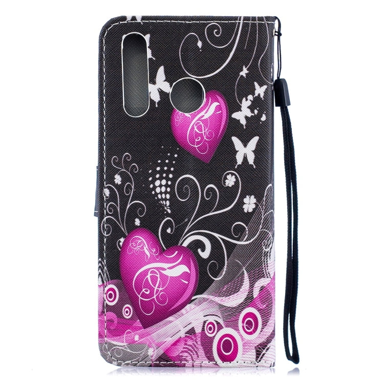Little Peach Heart Pattern Horizontal Flip Leather Case for Galaxy A8s (2018), with Holder & Card Slots & Wallet