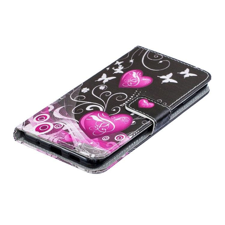 Little Peach Heart Pattern Horizontal Flip Leather Case for Galaxy A8s (2018), with Holder & Card Slots & Wallet