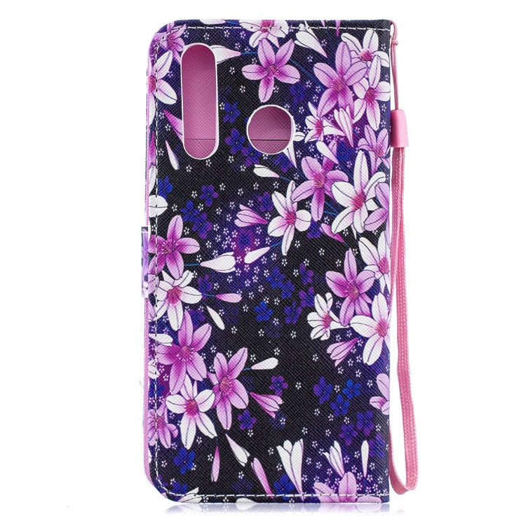 Lily Pattern Horizontal Flip Leather Case for Galaxy A8s (2018), with Holder & Card Slots & Wallet