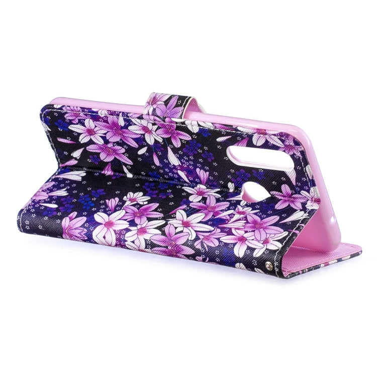 Lily Pattern Horizontal Flip Leather Case for Galaxy A8s (2018), with Holder & Card Slots & Wallet