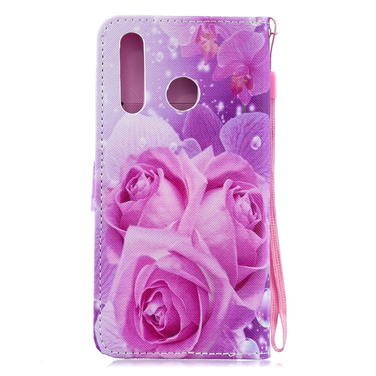 Rose Pattern Horizontal Flip Leather Case for Galaxy A8s (2018), with Holder & Card Slots & Wallet