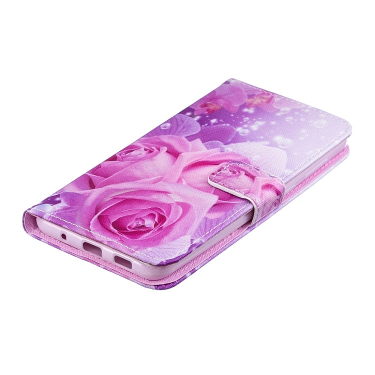 Rose Pattern Horizontal Flip Leather Case for Galaxy A8s (2018), with Holder & Card Slots & Wallet