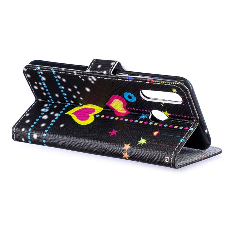 Colorful Heart Pattern Horizontal Flip Leather Case for Galaxy A8s (2018), with Holder & Card Slots & Wallet