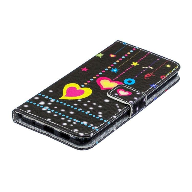 Colorful Heart Pattern Horizontal Flip Leather Case for Galaxy A8s (2018), with Holder & Card Slots & Wallet