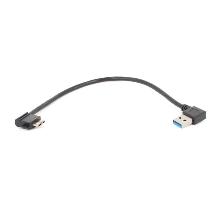 2 PCS USB 3.0 Left Elbow Male to Micro USB 3.0 Elbow Charging Data Cable, Cable Length: 27cm