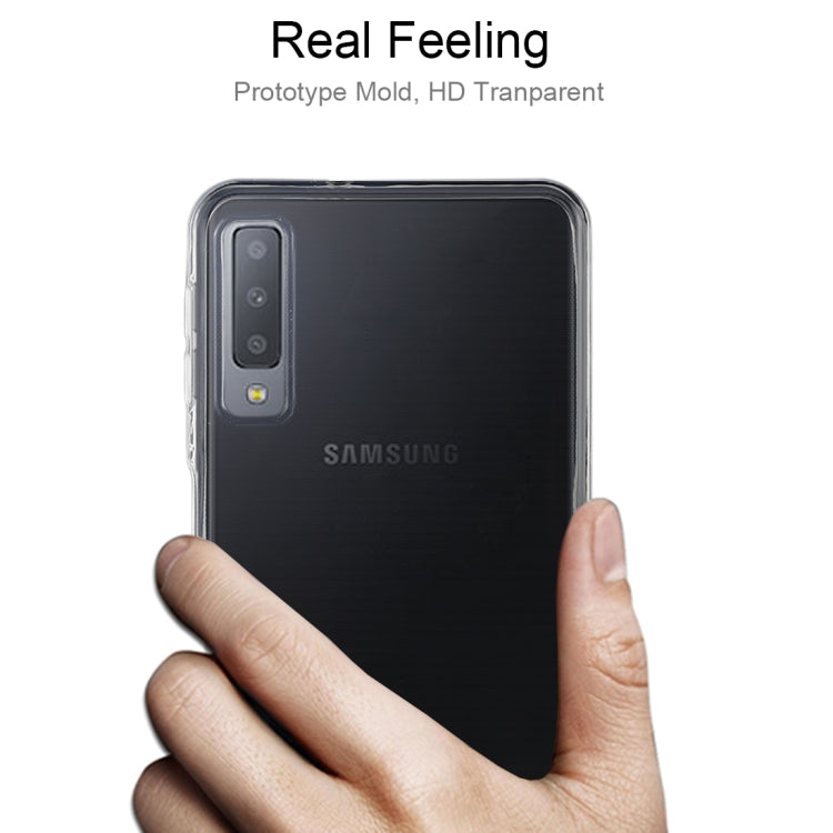 0.75mm Transparent TPU Protective Case for Galaxy A7 (2018)(Transparent)