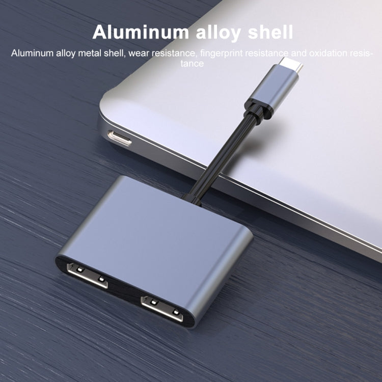 4 in 1 Multifunction USB-C / Type-C to PD USB-C / Type-C +USB 3.0+Dual HDMI HUB Docking Station