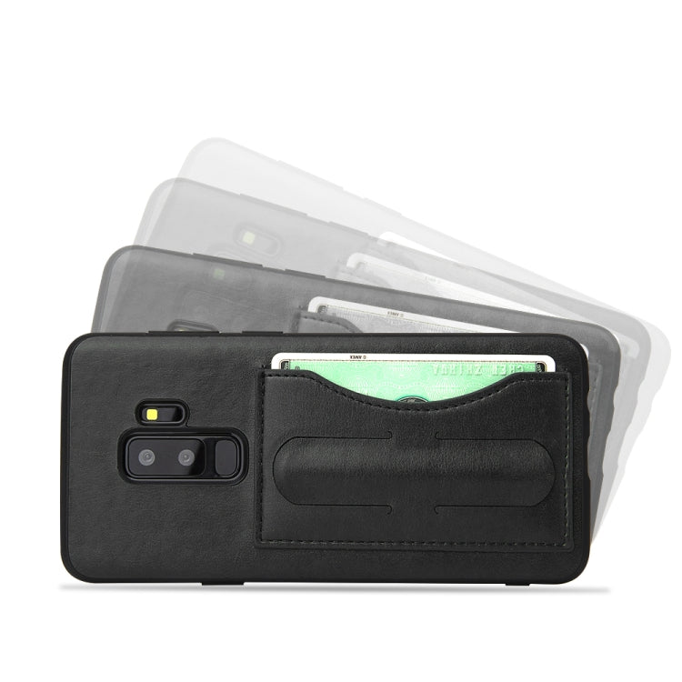 Fierre Shann Full Coverage Protective Leather Case for Galaxy S9+,  with Holder & Card Slot