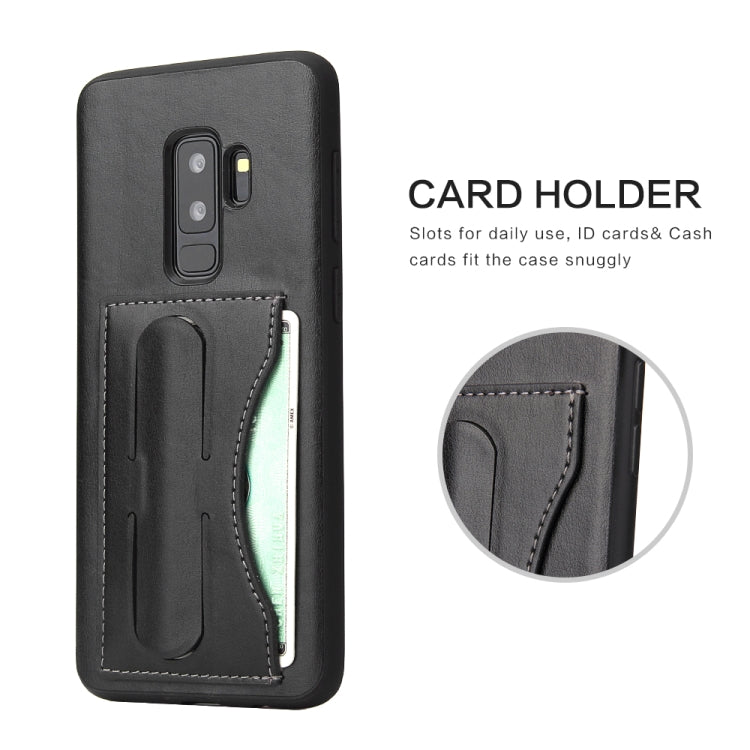 Fierre Shann Full Coverage Protective Leather Case for Galaxy S9+,  with Holder & Card Slot