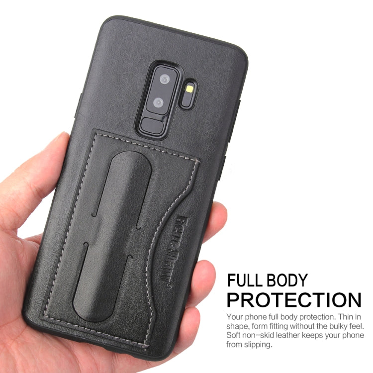 Fierre Shann Full Coverage Protective Leather Case for Galaxy S9+,  with Holder & Card Slot