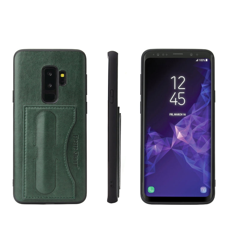 Fierre Shann Full Coverage Protective Leather Case for Galaxy S9+,  with Holder & Card Slot