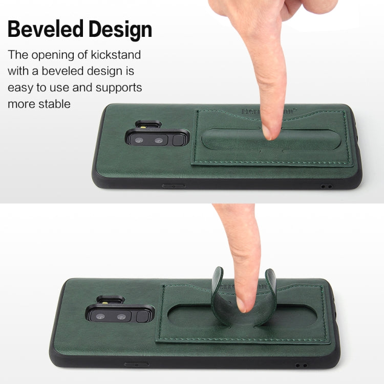 Fierre Shann Full Coverage Protective Leather Case for Galaxy S9+,  with Holder & Card Slot