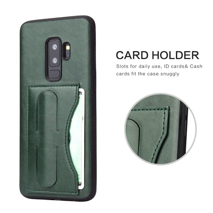 Fierre Shann Full Coverage Protective Leather Case for Galaxy S9+,  with Holder & Card Slot