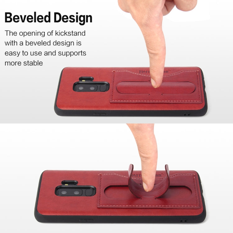 Fierre Shann Full Coverage Protective Leather Case for Galaxy S9+,  with Holder & Card Slot