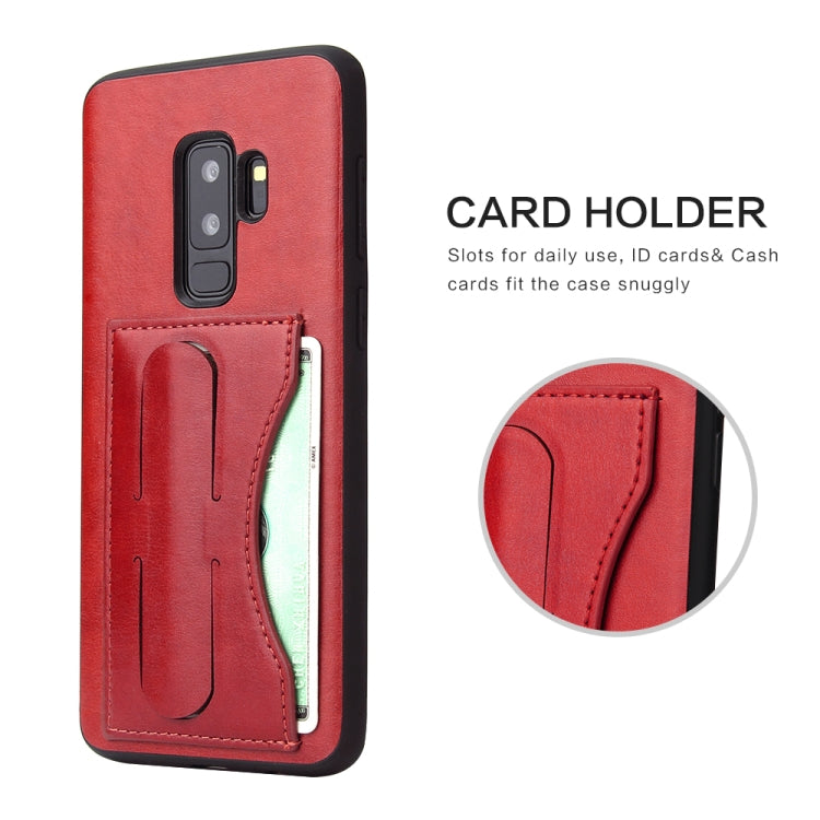 Fierre Shann Full Coverage Protective Leather Case for Galaxy S9+,  with Holder & Card Slot