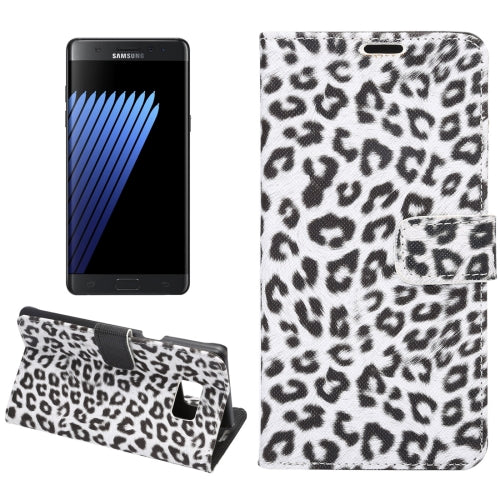 For Galaxy Note 7 / N930 Leopard Texture Magnetic Adsorption Horizontal Flip Leather Case with Card Slot & Holder & Wallet