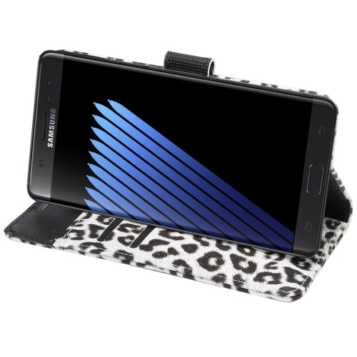 For Galaxy Note 7 / N930 Leopard Texture Magnetic Adsorption Horizontal Flip Leather Case with Card Slot & Holder & Wallet
