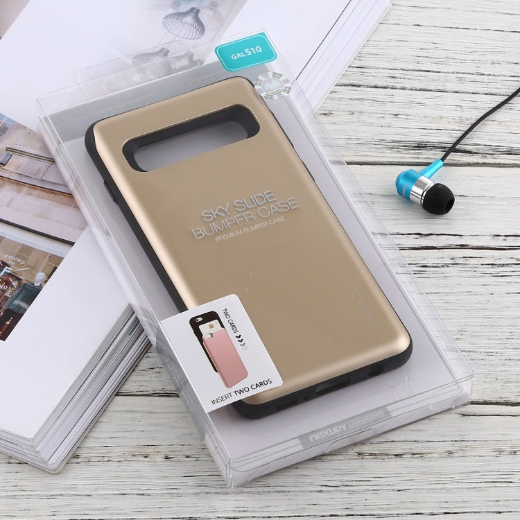 GOOSPERY Sky Slide Bumper TPU + PC Case for Galaxy S10, with Card Slot