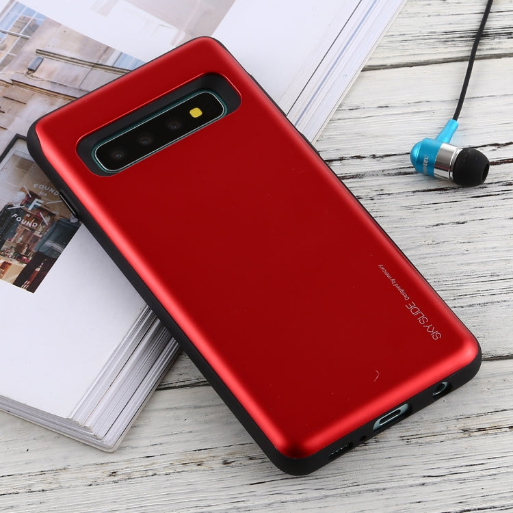 GOOSPERY Sky Slide Bumper TPU + PC Case for Galaxy S10, with Card Slot
