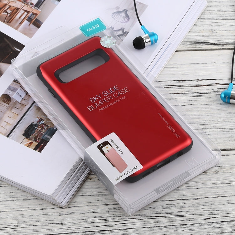 GOOSPERY Sky Slide Bumper TPU + PC Case for Galaxy S10, with Card Slot